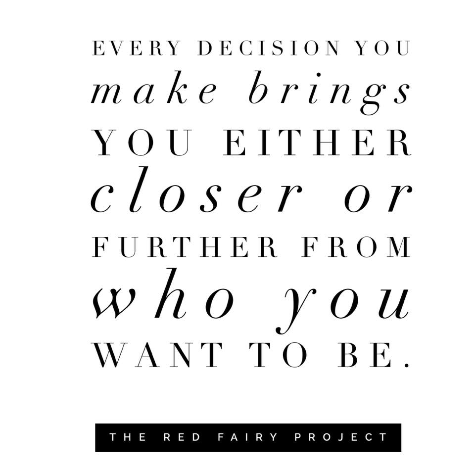 daily inspiration, daily quote, quote of the day, qotd, coaching, coach, happiness coach, positivity, healthy life, happy life, inspiring quote, wisdom, wellness coach, every decision you make matters, life goals, closer to your goals